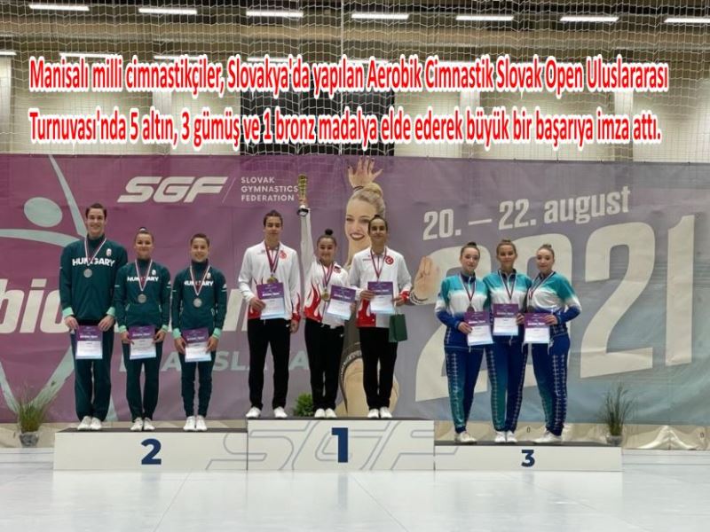 Manisalı cimnastikçiler Slovakya’da madalyaları topladı